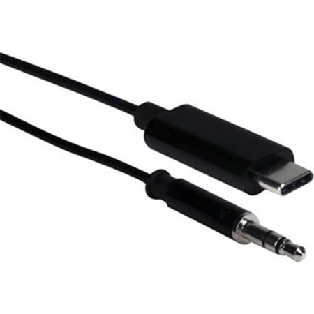 QVS QVS CC2237-03 3 ft. USB-C Male to 3.5 mm Male Audio Active Adapter Cable CC2237-03